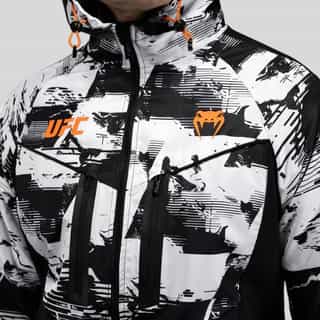 suichyr UFC Zenith by Venum Authentic Fight Week Men’s White Zip Hoodie 2 суичър ufc zenith by venum authentic fight week men's white zip hoodie 2