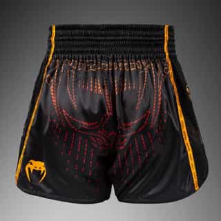Муай Тай Шорти Venum Quetzal Fury Muay Thai shorts – Black Fury Red tangerine 3 Муай Тай Шорти Venum Quetzal Fury Muay Thai shorts - Black/Fury Red/ Tangerine 1