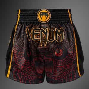 Муай Тай Шорти Venum Quetzal Fury Muay Thai shorts – Black Fury Red tangerine Муай Тай Шорти Venum Quetzal Fury Muay Thai shorts - Black Fury Red tangerine