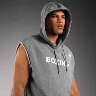 Суичър Venum VT Boxing Sleeveless Hoodie – Heather Grey 2 Суичър Venum VT Boxing Sleeveless Hoodie - Heather Grey 2