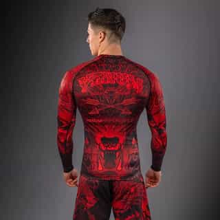 Рашгард Venum Wolf Atak Long Sleeve Rashguard – Black Red 1 Рашгард Venum Wolf Atak Long Sleeve Rashguard - Black Red 1