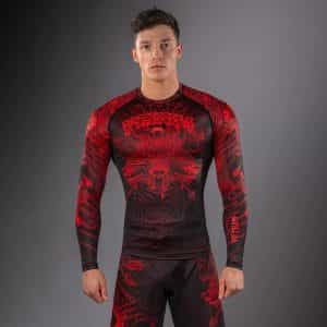 Рашгард Venum Wolf Atak Long Sleeve Rashguard – Black Red Рашгард Venum Wolf Atak Long Sleeve Rashguard - Black Red