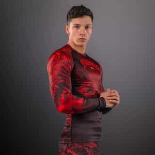 Рашгард Venum Wolf Atak Long Sleeve Rashguard – Black Red 4 Рашгард Venum Wolf Atak Long Sleeve Rashguard - Black/Red