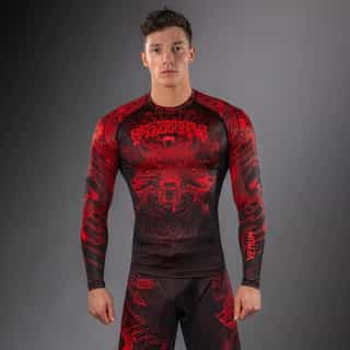 Рашгард Venum Wolf Atak Long Sleeve Rashguard – Black Red Рашгард Venum Wolf Atak Long Sleeve Rashguard - Black Red