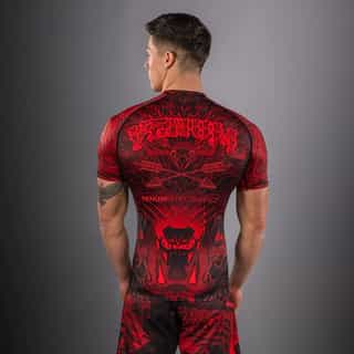 рашгард venum wolf atak short sleeve rashguard – black red 1 рашгард venum wolf atak short sleeve rashguard - black red 1