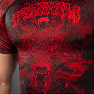рашгард venum wolf atak short sleeve rashguard – black red 3 рашгард venum wolf atak short sleeve rashguard - black red 3