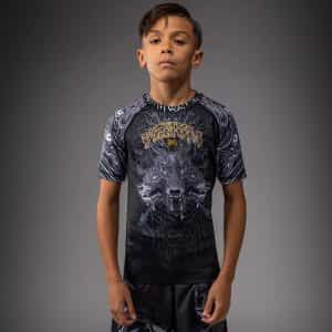 детски рашгард venum wolf atak kids short sleeve rashguard – black grey детски рашгард venum wolf atak kids short sleeve rashguard - black grey