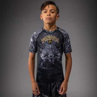 детски рашгард venum wolf atak kids short sleeve rashguard – black grey детски рашгард venum wolf atak kids short sleeve rashguard - black grey
