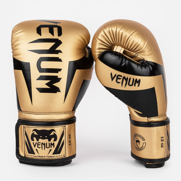 боксови ръкавици venum elite gold/black 1