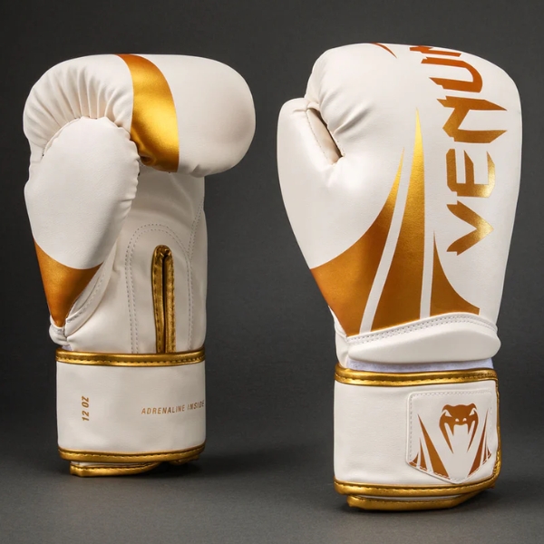 боксови ръкавици venum challenger 2.5 boxing gloves – white/gold