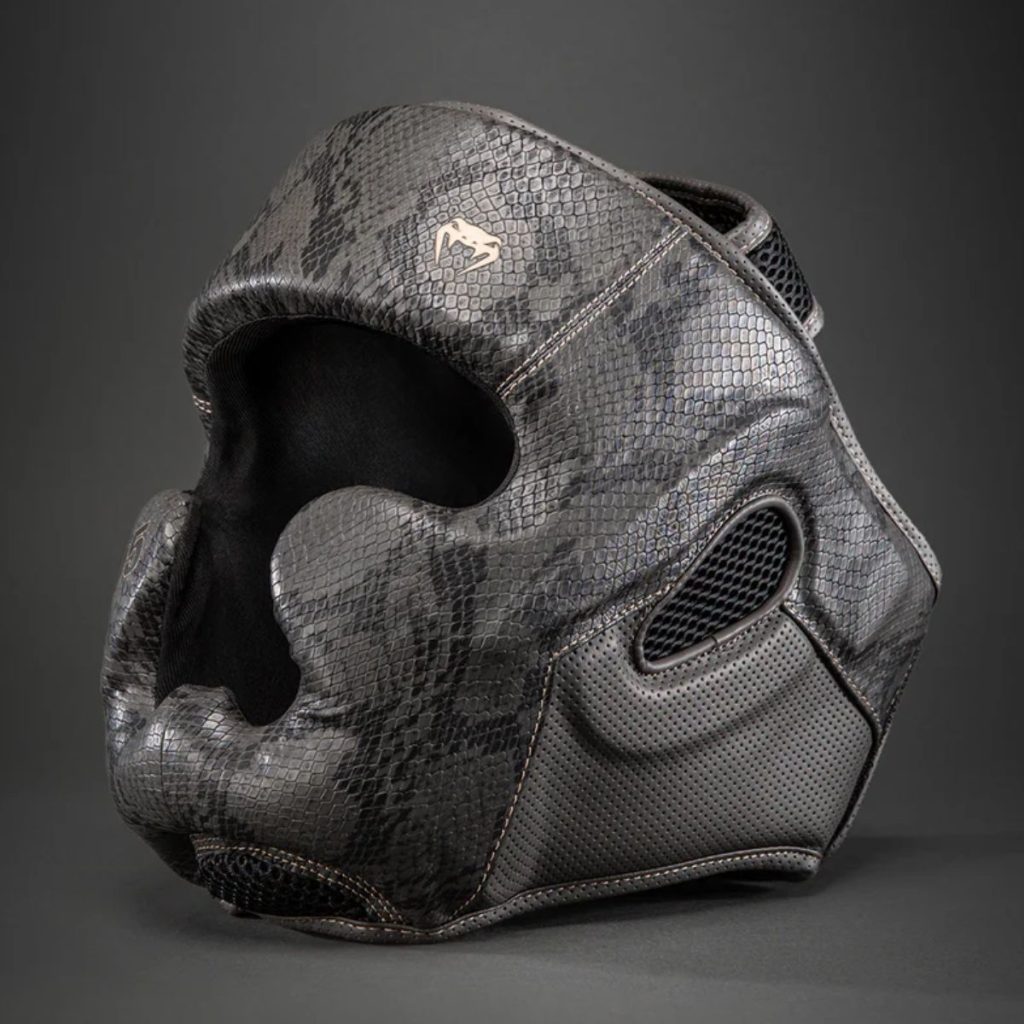 Каска за бокс Venum Impact Evo Scales Headgear Dark Grey