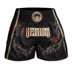 муай тай шорти venum santa muerte 5.0 deep black/gold