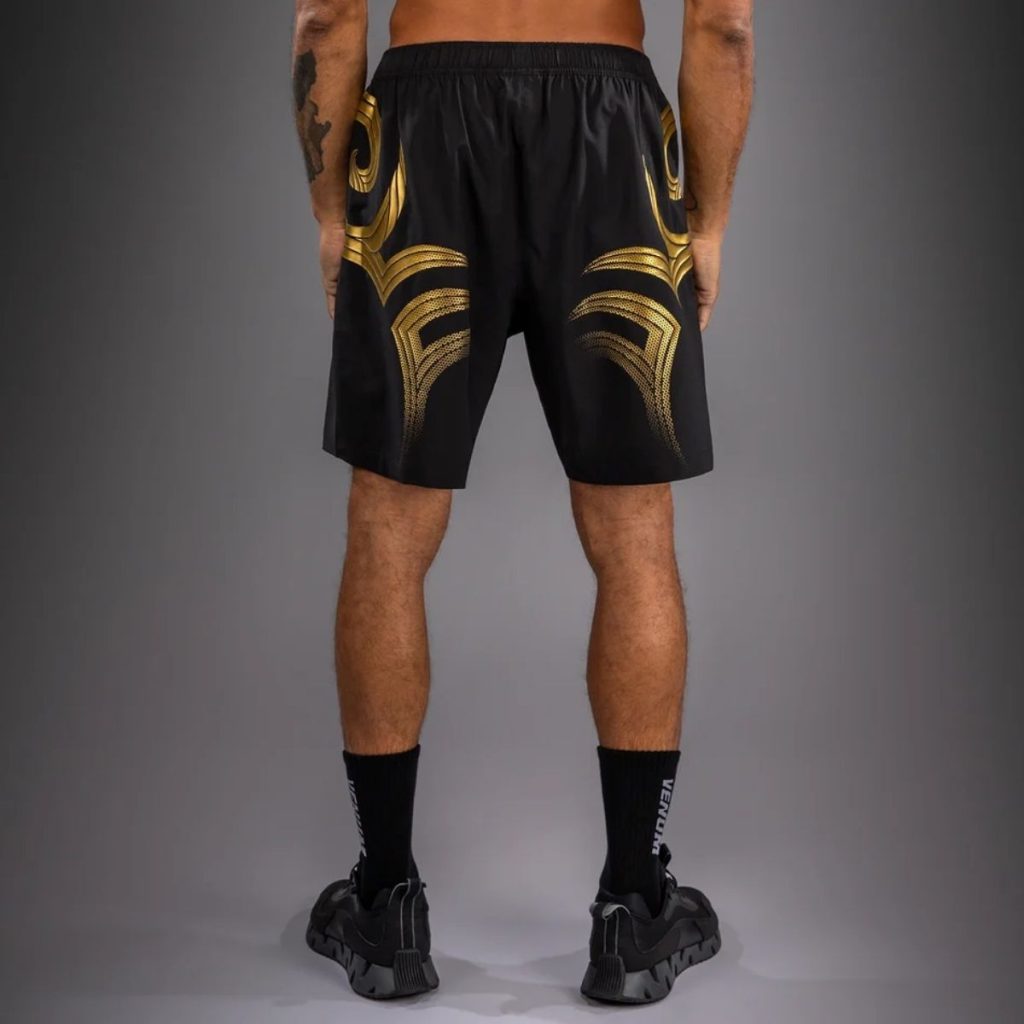 Шорти Venum x Mike Tyson Tiger Training Shorts – Black/Gold – заден изглед