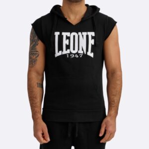 суичър leone hoody sleeveless black-white
