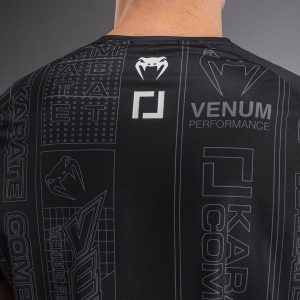 Тениска Karate Combat by Venum Dry-Tech T-Shirt – Black/Grey – детайл