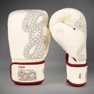боксови ръкавици venum serpenti ivory/burgundy 3