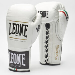професионални боксови ръкавици leone proshock white