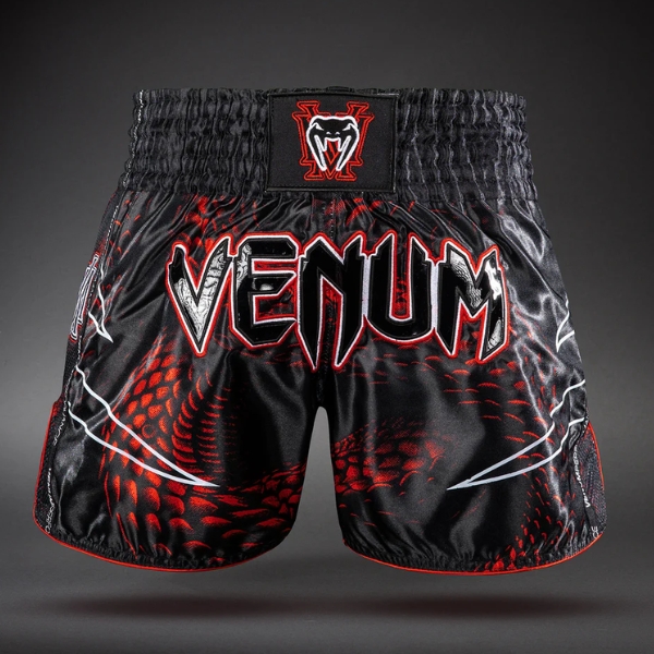 муай тай шорти venum matupa muay thai shorts - black/red/silver