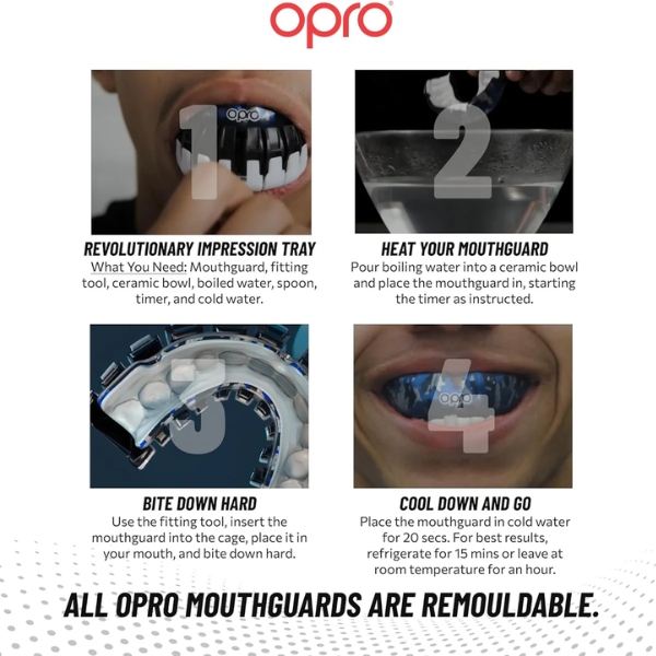 протектор за зъби instant ustom-fit ufc strike white 3