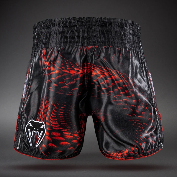 муай тай шорти venum matupa muay thai shorts - black/red/silver 1