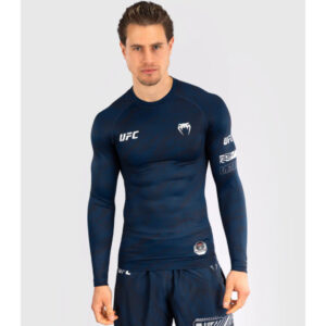 рашгард ufc fusion by venum fight week men’s performance long sleeve rashguard - oceanic blue