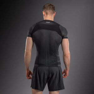 Рашгард Venum Stealth Short Sleeve Rashguard Black/White - гръб