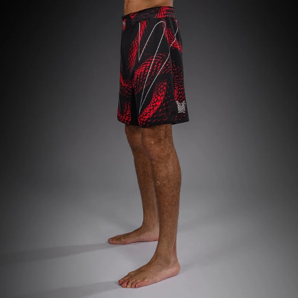 шорти venum matupa fightshorts - black/red/silver 1