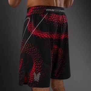 шорти venum matupa fightshorts - black/red/silver 3