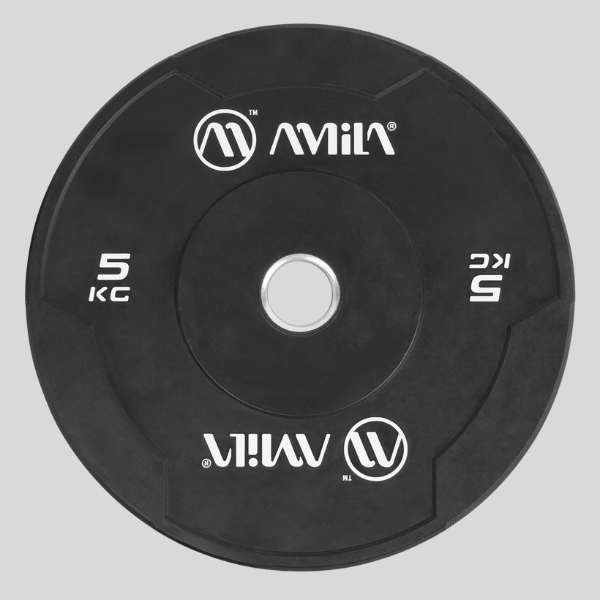 олимпийски гумиран диск amila black W bumper slim 50mm 5Kg – 2бр