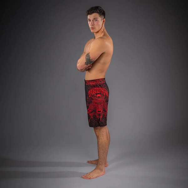 Шорти Venum Wolf Atak Fightshorts - Black Red 3