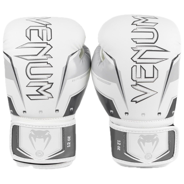 боксови ръкавици venum elite evo grey/white 3