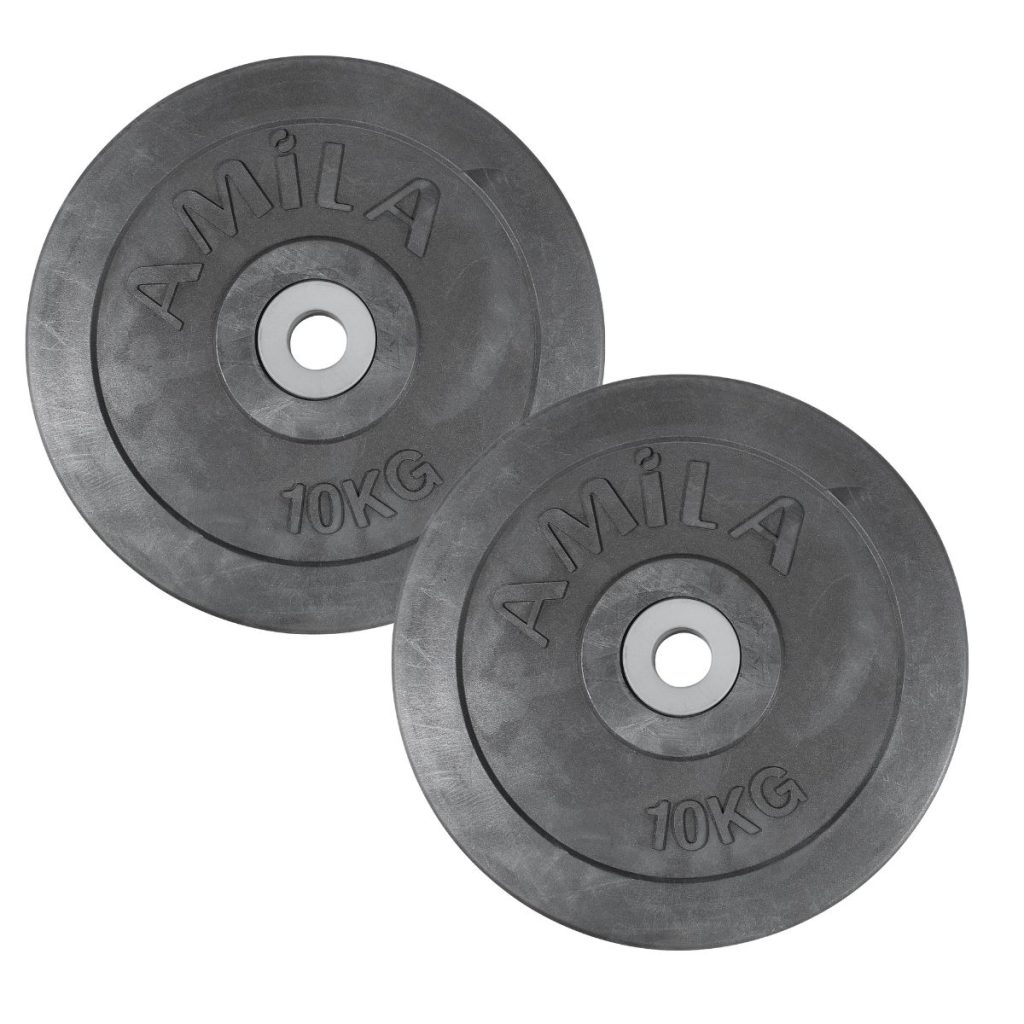 Гумиран диск AMILA Rubber Cover A 10 кг с отвор 30 мм – комплект 2 бр.