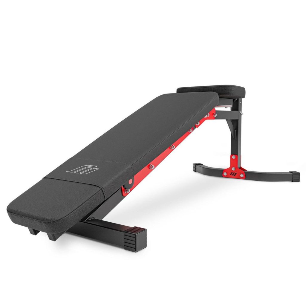 Бицепс плот Marbo Sport MH-A101 към фитнес пейка