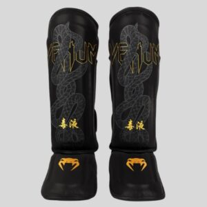протектори за крака venum serpenti black/silver/gold 1
