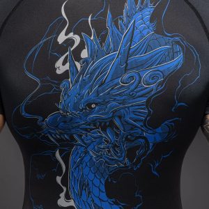 Рашгард Venum Thunder Dragon Black/Royal Blue – страничен изглед