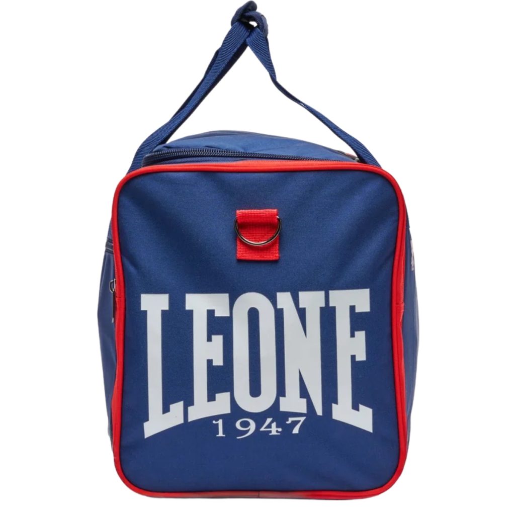 спортен сак leone 1947 син и червен цвят лого ма марката