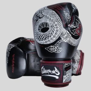 боксови ръкавици 8 weapons sak yant naga black/maroon 1