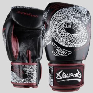 боксови ръкавици 8 weapons sak yant naga black/maroon 2