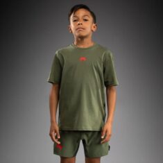 детска тениска venum contender army green/orange