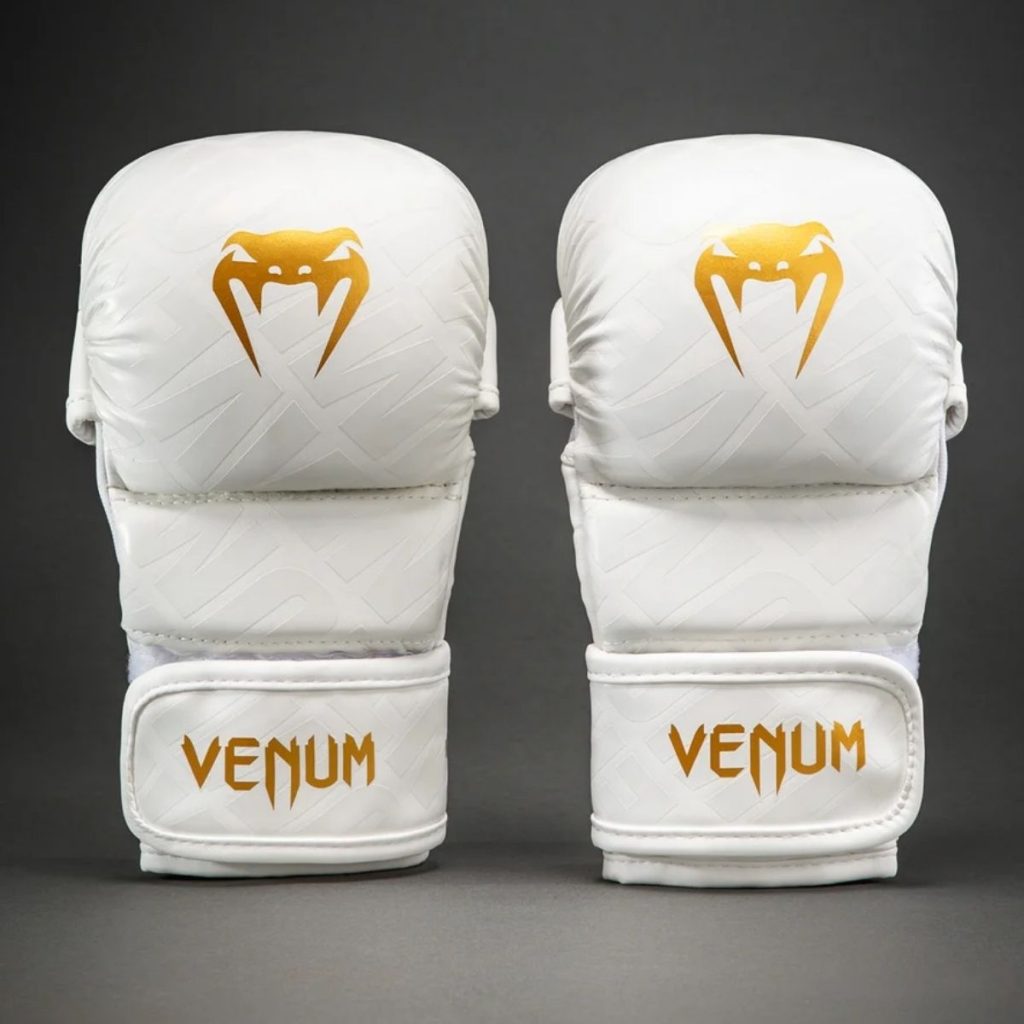 ММА Ръкавици Venum Contender 1.5 XT 3D Sparring Gloves – White/Gold – страничен изглед