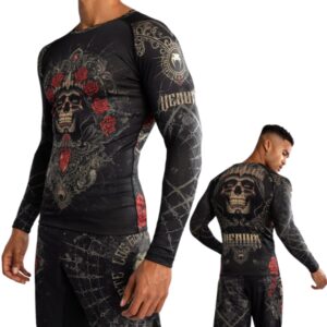 рашгард venum santa muerte 5.0 deep black/gold