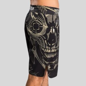 шорти venum invader fight shorts black/sand 1