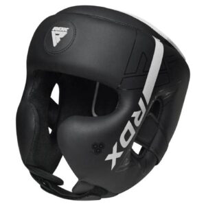 каска за бокс rdx f6 kara head guard black/white