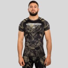 рашгард venum invader short sleeve blacksand