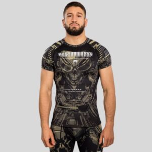 рашгард venum invader short sleeve blacksand