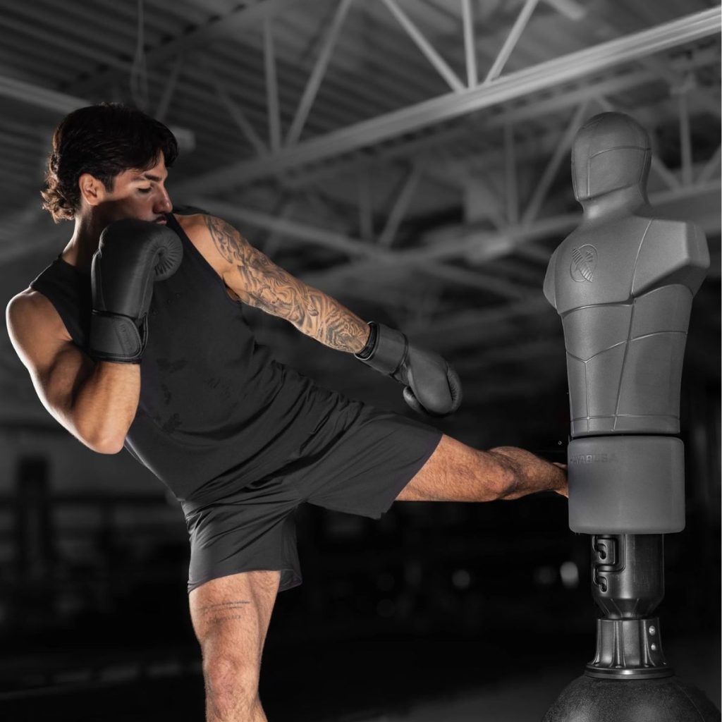 Hayabusa Quick Swap Opponent Bag and Base Combo – детайл на анатомичните зони за удар