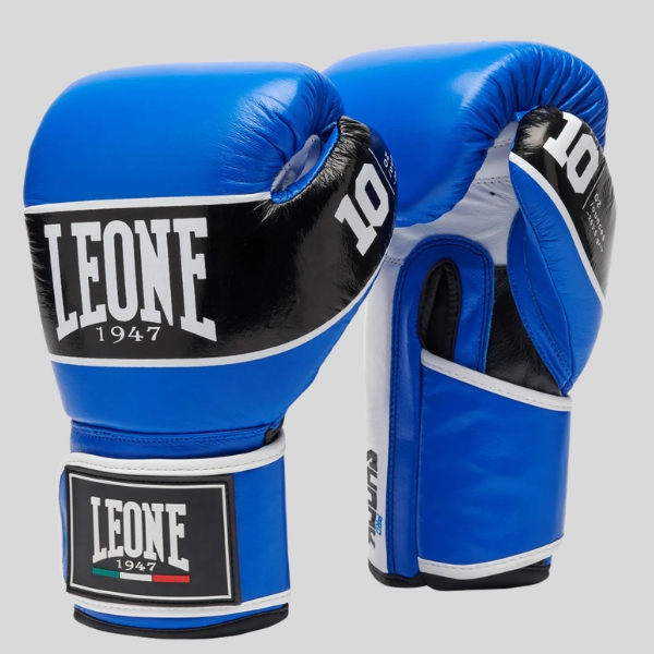 боксови ръкавици leone shock pro blue