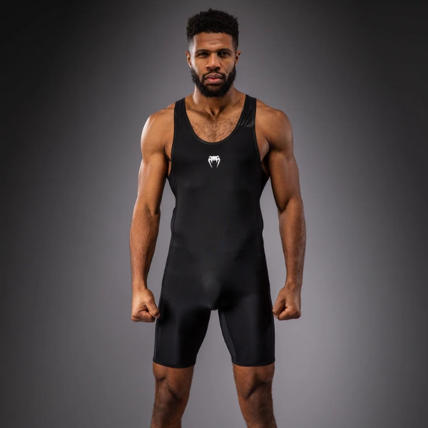 борцово трико - venum challenger men's wrestling singlet - black​