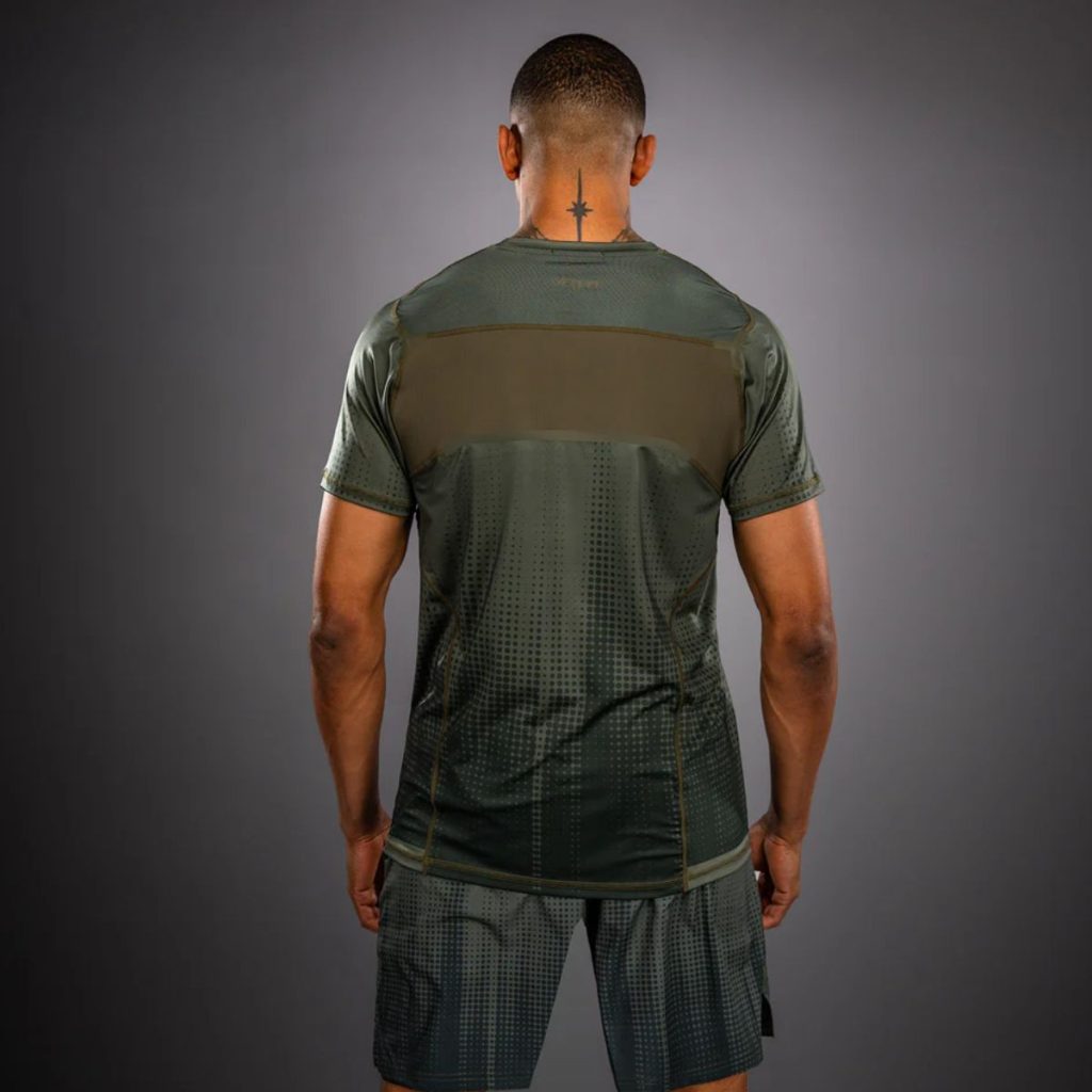 Тениска Venum Stealth Dry-Tech T-Shirt Khaki/Dark Green - гръб