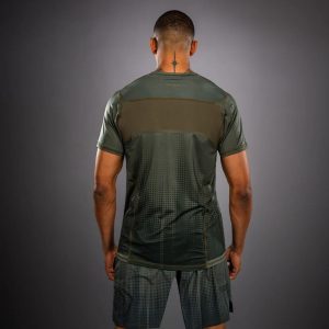 Тениска Venum Stealth Dry-Tech T-Shirt Khaki/Dark Green - гръб